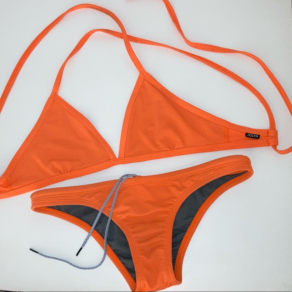 Neon orange Jolyn bikini set